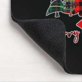 Roter schwarzer grüner Büffel Kariert Frohe Weihna Mousepad (Ecke)