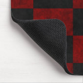 roter schwarzer Karo Mousepad (Ecke)