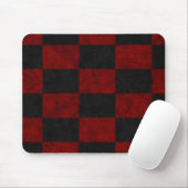 roter schwarzer Karo Mousepad (Mit Mouse)