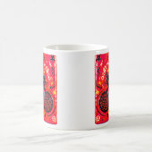 Roter schwarzer Kater Kaffeetasse (Mittel)
