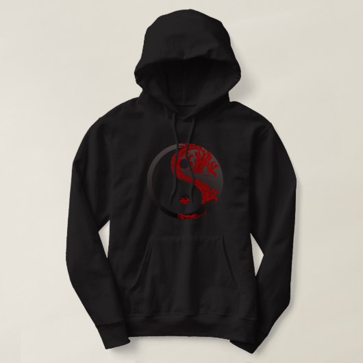 Roter & Schwarzer Krieger Hoodie (Design vorne)