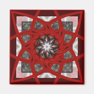 Roter schwarzer Stern 2 Magnet