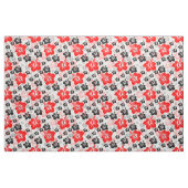 Roter schwarzer tropischer Hibiskus-Blumenprint  Stoff (Fat Quarter (45,7 x 55,9 cm))