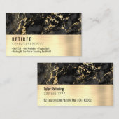 Roter, schwarzer und goldener Marmor, gebürstetes Visitenkarte (Vorne/Hinten)