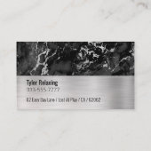 Roter, schwarzer und silberner Marmor, gebürsteter Visitenkarte (Rückseite)
