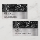 Roter, schwarzer und silberner Marmor, gebürsteter Visitenkarte (Vorne/Hinten)