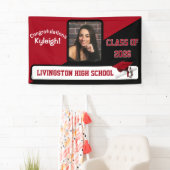 Roter, Schwarzer und Weißer Abschluss Banner (Insitu)