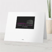 Roter, schwarzer und weißer Text Danke, dass Sie d Dankeskarte (Rückseite)