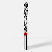 Roter, schwarzer weißer Name und Anfangsname Case-Mate iPhone Hülle (Rückseite / Rechts)