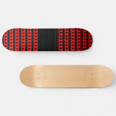 Roter Schwarzer Zaun Skateboard (Horizontal)