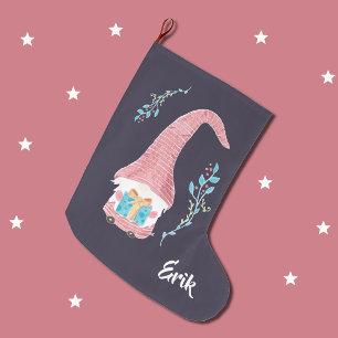 Roter Schwedischer Gnome mit aktuellem Weihnachtsf Großer Weihnachtsstrumpf