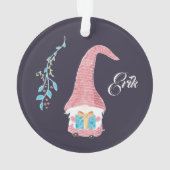 Roter Schwedischer Gnome mit prächtiger Dekoration (Rückseite)