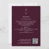 Roter Schwert-Schild-Fantasy-Hochzeits-QR-Code Einladung (Rückseite)