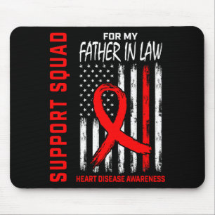 Roter Schwiegervater Herzkrankheit Bewusstseinsfla Mousepad