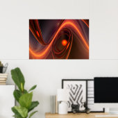 Roter Schwung (beginnt bei 12,80 Dollar) Poster (Heimbüro)