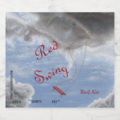 Roter Schwung, Name und Stil Bierflaschenetikett (Einzelnes Label)