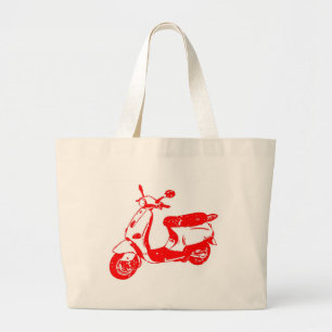 Roter Scooter Jumbo Stoffbeutel
