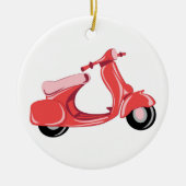 Roter Scooter Keramik Ornament (Vorne)