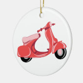 Roter Scooter Keramik Ornament (Links)