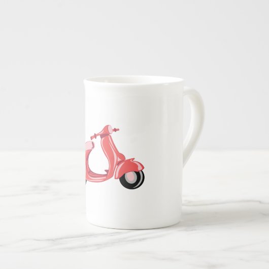 Roter Scooter Porzellantasse (Vorderseite Rechts)