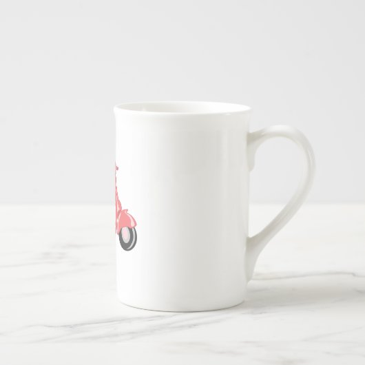 Roter Scooter Porzellantasse (Rechts)