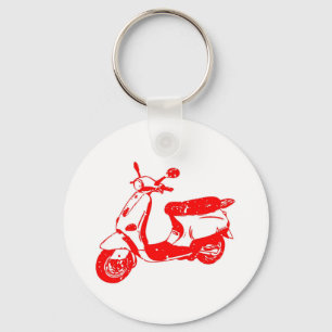 Roter Scooter Schlüsselanhänger