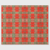 ROTER SCOTT TARTAN Geschenkpapier (Flach)