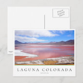 Roter See, Laguna Colorada in Bolivien Postkarte (Vorne/Hinten)
