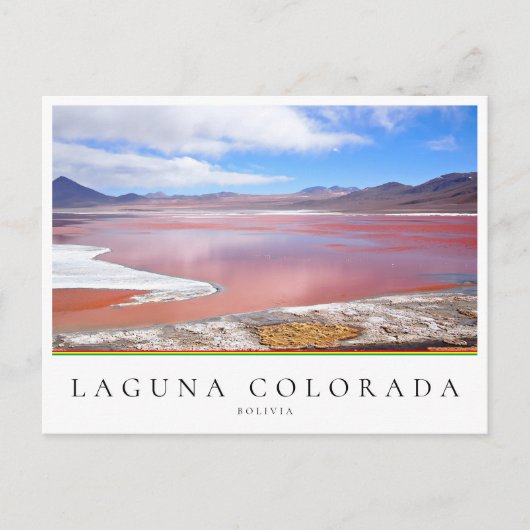 Roter See, Laguna Colorada in Bolivien Postkarte (Vorderseite)