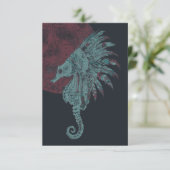 Roter Seepferd Einladung (Stehend Vorderseite)