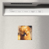 Roter Seidenhühner Magnet (In Situ (Geschirrspüler))