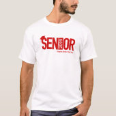Roter SENIOR mit Graduierungskappe T-Shirt (Vorderseite)