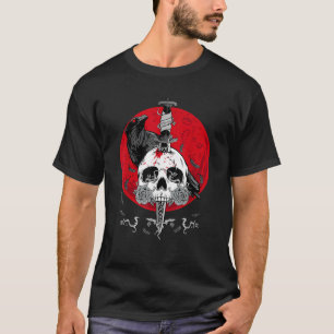 Roter Sensenmann Roter Mond Halloween Blut B T-Shirt