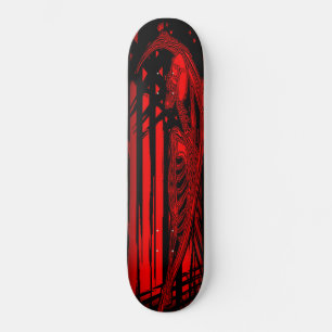 Roter Sensenmann Skateboard