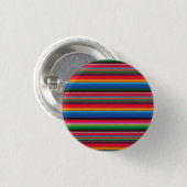 Roter Serape Saltillo traditionelle mexicanische D Button (Vorne & Hinten)