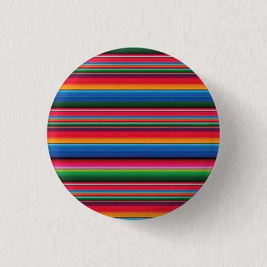 Roter Serape Saltillo traditionelle mexicanische D Button (Vorderseite)