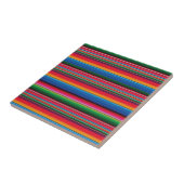 Roter Serape Saltillo traditionelle mexicanische D Fliese (Seite)