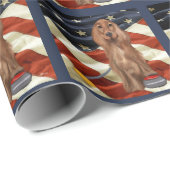 ROTER SETTER CURLING  GESCHENKPAPIER (Rolleneckpunkt)