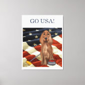 ROTER SETTER CURLING  LEINWANDDRUCK (Vorderseite)