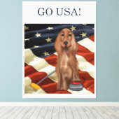 ROTER SETTER CURLING  LEINWANDDRUCK (Insitu (Holzboden))