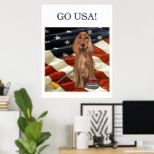 ROTER SETTER CURLING  POSTER (Heimbüro)