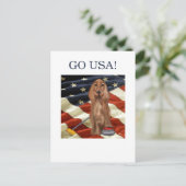 ROTER SETTER LOCKEN POSTKARTE (Stehend Vorderseite)