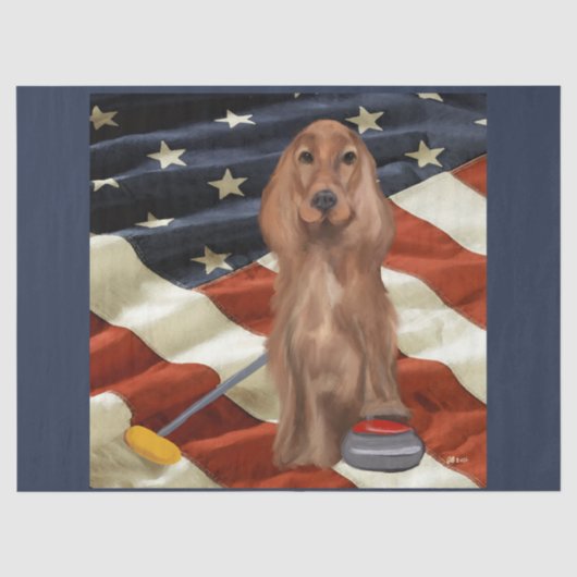 ROTER SETTER LOCKEN SEIDENPAPIER (Vorderseite)