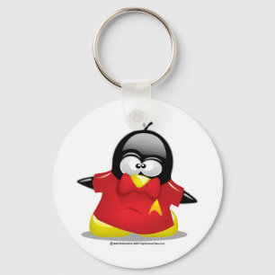 Roter ShirtST1 Penguin Schlüsselanhänger