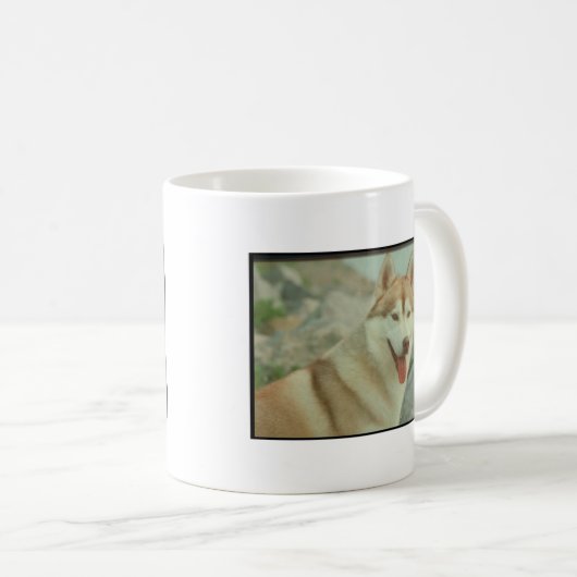 Roter sibirischer Husky Kaffeetasse (VorderseiteRechts)