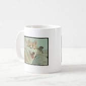Roter sibirischer Husky Kaffeetasse (Vorderseite Links)