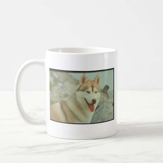 Roter sibirischer Husky Kaffeetasse (Links)
