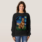 Roter Sibirischer Huskysticker Sweatshirt (Vorne ganz)