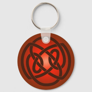 Roter Single-Schleifen-Knoten-Schlüsselanhänger Schlüsselanhänger