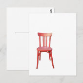 Roter Sitzplatz Postkarte (Vorne/Hinten)